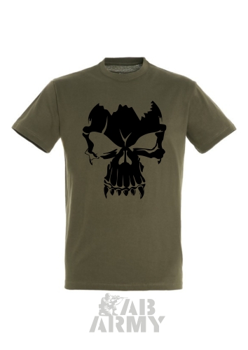 Tričko URBAN SKULL AB Army